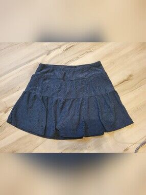 Kyodan Navy Eyelet Tiered Mini Skirt
